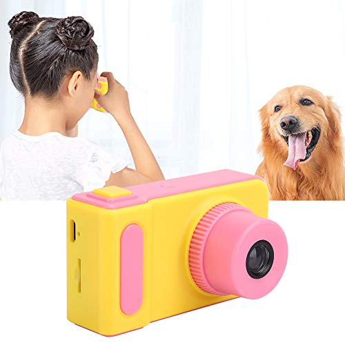 FECAMOS Camera Toy, Kids Digital Dual Camera HD Digital Video, for Leisure and Entertainment for Boys or Girls for Kids(Pink (no Memory Card))