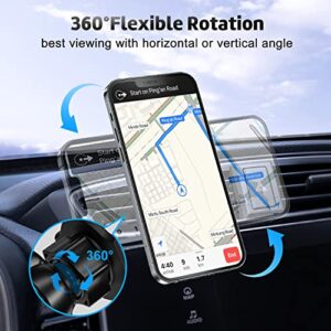 pop-tech Air Vent Phone Holder for Socket Mount, 360° Rotation Vent Clip Car Mount Silicone with Adjustable Switch Lock for Collapsible Grip/GPS Navigation & 3M Sticky Adhesive for Expanding Stand