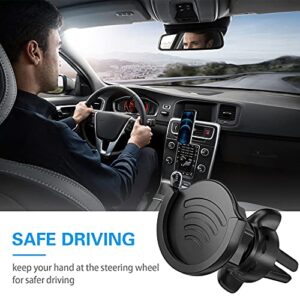 pop-tech Air Vent Phone Holder for Socket Mount, 360° Rotation Vent Clip Car Mount Silicone with Adjustable Switch Lock for Collapsible Grip/GPS Navigation & 3M Sticky Adhesive for Expanding Stand