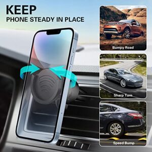 pop-tech Air Vent Phone Holder for Socket Mount, 360° Rotation Vent Clip Car Mount Silicone with Adjustable Switch Lock for Collapsible Grip/GPS Navigation & 3M Sticky Adhesive for Expanding Stand