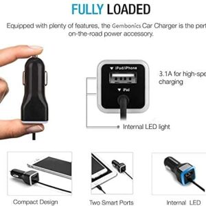 iPhone Car Charger, [Apple MFI Certified] Car Charger for iPhone 14, 13, 12, 11, X, XR, XS, Pro, 8 Plus, 7 Plus, Pro Max, iPad Pro, Air 4, Mini with Extra USB Port