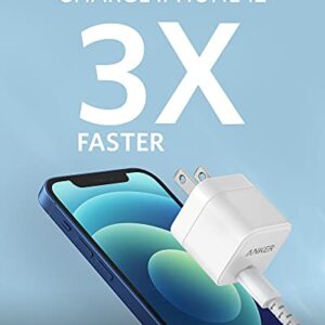 USB C Charger, Anker Fast Charger with Foldable Plug, PowerPort III 20W Cube Charger with USB C to Lightning Cable for iPhone 14/14 Plus/14 Pro/14 Pro Max/13, Galaxy, iPad/iPad Mini and More