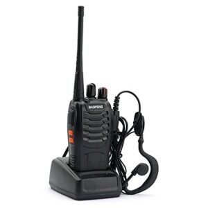 baofeng 1pcs 888s walkie talkies 1500mah rechargeable battery 3 miles long range with earphone led flashlight