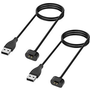 kissmart charger for amazfit band 7, replacement usb magnetic charging cable cord accessories for amazfit band 7 fitness tracker [2pack – 3.3ft/1m] (2)