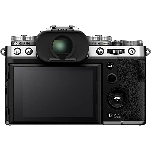 Fujifilm X-T5 Mirrorless Digital Camera (Body Only) (Silver, 16782337) Bundle with Corel Photo Editing Software + Large Camera Bag + Lens Cap Keeper + Deluxe Camera Cleaning Kit + More