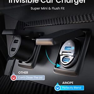 USB C Car Charger Adapter, AINOPE 72W USB C Car Faster Charger with Mini and All-Metal Body, PD 36W & QC 36W Type C Car Charger Compatible with Magsafe Car Mount, iPhone 14/13/12, iPad Pro, PPS 25W