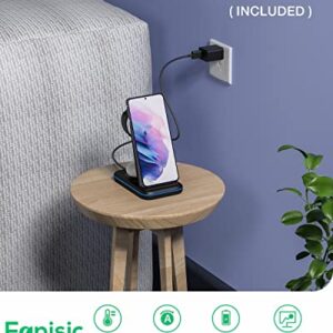 Wireless Charging Station for Samsung Galaxy Phone/Watch/Buds, 3 in 1 Foldable Charging Stand for Samsung S23 Ultra/S22/S21/S20/Note20/10/Galaxy Watch5/4/3/Classic/Active Buds+/Live with 18W Adapter