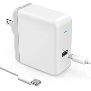 szpower 45w usb c wall charger, macbook air charger, ipad pro charger, pd fast charging for samsung galaxy ultra/note, macbook air, ipad air5/air4/ipad pro 12.9/11, 6.6ft cable, thunderbolt 3, led