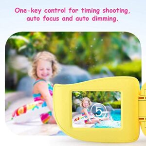 IW.HLMF USB Children Digital Camera AI Intelligent Video Camera Camera with Multiple Cute Cartoon Photo Stickers Support 2000/2003/Me/XP/Vista/Windows 7/Mac OS(Pink) Gift