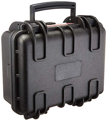 Amazon Basics Small Hard Camera Carrying Case - 12 x 11 x 6 Inches, Black