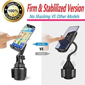 TECOTEC Universal 2 in 1 Car Cup Holder Tablet Mount, Upgraded 9" Long Neck Cup Holder iPad Holder for All Cellphones/Z Fold 3/2/Rugged Phones/Tablets up to 12.9"