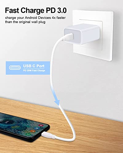 20w iPhone Charger Block, 3pack USB C Charging Blocks Fast Charge Wall Plug For iPhone 14 Pro Max 14Pro 13 13Pro 12 12Pro 11 11Pro 10 X Xr Xs 8 Plus USB-C Power Adapter Type C Cube USBC Box PD C Brick