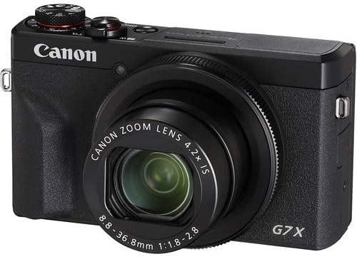 Canon PowerShot G7 X Mark III Digital Camera (Black) with Rtech Digital Bundle - Includes: 64GB SDXC Memory Card, 1x Replacement Battery, Carrying Case & More (Renewed)