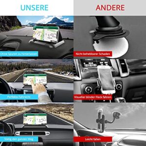 Leaflai Car Phone Holder for Car, Prevent Screen Reflection Car Phone Mount GPS Mounts for car, Car Phone Mount Dashboard Compatible with iPhone, Android Smartphones, GPS Devices etc