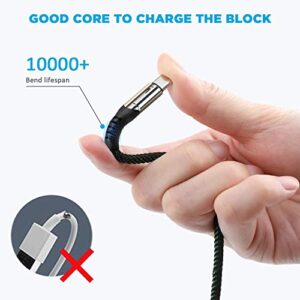 Bismdky Multi Charging Cable, 2Pack 4FT Nylon Braided Universal 4 in 1 Multiple USB Cable 3A Charging ，with Dual Phone/USB-C/Micro-USB Port Adapter Connectors for Cell Phones Tablets and More