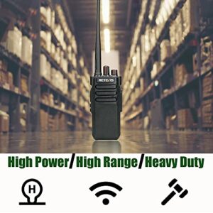 Retevis RT29 2 Way Radios Long Range,High Power Heavy Duty Two Way Radios,Rugged Walkie Talkies with Waterproof Speak Mic 3200mAh Battery(4 Pack)