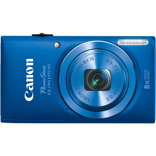 Canon PowerShot ELPH 115 is 16.0 MP Digital Camera with 8X Optical Zoom with a 28mm Wide-Angle Lens and 720p HD Video Recording (Blue)