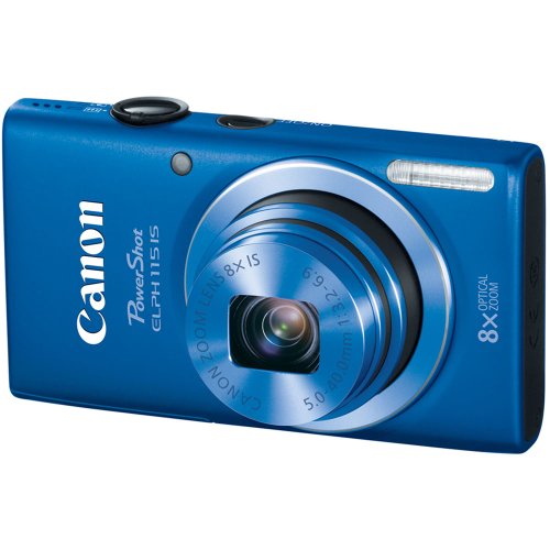 Canon PowerShot ELPH 115 is 16.0 MP Digital Camera with 8X Optical Zoom with a 28mm Wide-Angle Lens and 720p HD Video Recording (Blue)