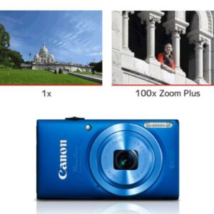 Canon PowerShot ELPH 115 is 16.0 MP Digital Camera with 8X Optical Zoom with a 28mm Wide-Angle Lens and 720p HD Video Recording (Blue)