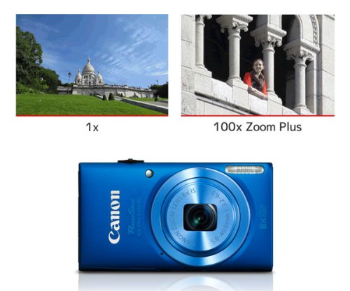 Canon PowerShot ELPH 115 is 16.0 MP Digital Camera with 8X Optical Zoom with a 28mm Wide-Angle Lens and 720p HD Video Recording (Blue)