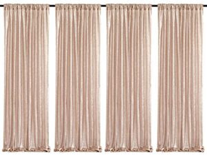 sequin backdrop 4 packs 2ftx8ft champagne shimmer baby shower curtains wedding party background drapes photograph