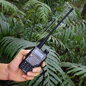 Bingfu Dual Band VHF UHF 136-174MHz 400-470MHz Ham Radio Antenna Handheld Two Way Radio Walkie Talkie SMA Female Soft Antenna 2-Pack for Kenwood Wouxun Baofeng BF-F8HP UV-5R UV-82 BF-888S GT-3 Radio