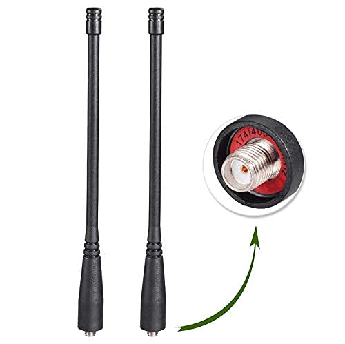 Bingfu Dual Band VHF UHF 136-174MHz 400-470MHz Ham Radio Antenna Handheld Two Way Radio Walkie Talkie SMA Female Soft Antenna 2-Pack for Kenwood Wouxun Baofeng BF-F8HP UV-5R UV-82 BF-888S GT-3 Radio