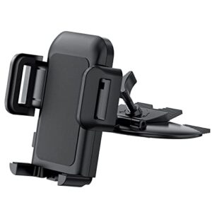 cell phone holder for car, cd slot car phone mount, one button release easy installation cd player car phone holder mount compatible with iphone14 13 12 11 pro xr xs max galaxy s20 s20+ s10 s9 s8