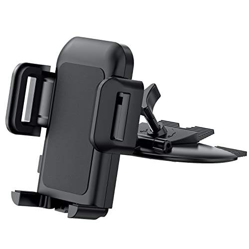 Cell Phone Holder for Car, CD Slot Car Phone Mount, One Button Release Easy Installation CD Player Car Phone Holder Mount Compatible with iPhone14 13 12 11 Pro XR XS MAX Galaxy S20 S20+ S10 S9 S8