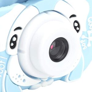 01 kids digital camera, playback mini puppy pattern continuous shooting children video digital cameras, toddlers travel use for girls and boys birthday gifts(blue)