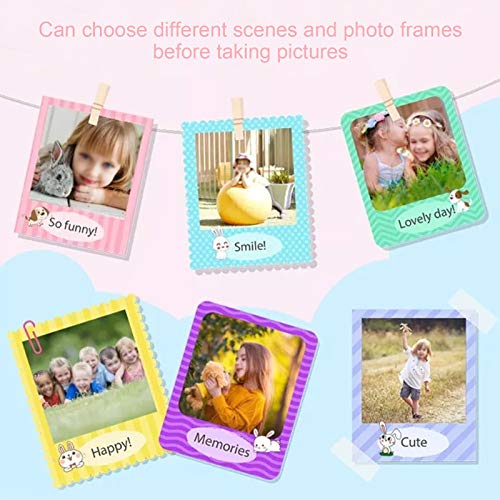 01 Kids Digital Camera, Playback Mini Puppy Pattern Continuous Shooting Children Video Digital Cameras, Toddlers Travel Use for Girls and Boys Birthday Gifts(Blue)