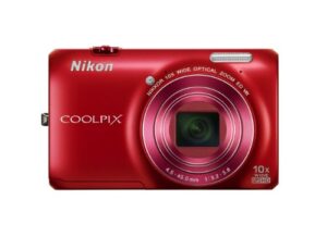 nikon coolpix s6300 16 mp digital camera with 10x zoom nikkor glass lens and full hd 1080p video (red)