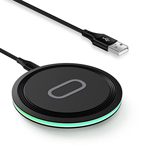 15W Wireless Charger Fast Charging Pad Compatible Samsung Galaxy S23 S22 S21 S20 Ultra 5G FE S10 S9 S8 S7 S6, Note 20 10 9 8, Z Fold4/3/2, Z Flip4/3, iPhone 14 13 12 11 Pro Max, Google Pixel 7 6 5 4