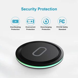 15W Wireless Charger Fast Charging Pad Compatible Samsung Galaxy S23 S22 S21 S20 Ultra 5G FE S10 S9 S8 S7 S6, Note 20 10 9 8, Z Fold4/3/2, Z Flip4/3, iPhone 14 13 12 11 Pro Max, Google Pixel 7 6 5 4