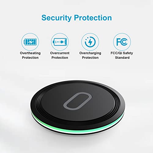 15W Wireless Charger Fast Charging Pad Compatible Samsung Galaxy S23 S22 S21 S20 Ultra 5G FE S10 S9 S8 S7 S6, Note 20 10 9 8, Z Fold4/3/2, Z Flip4/3, iPhone 14 13 12 11 Pro Max, Google Pixel 7 6 5 4