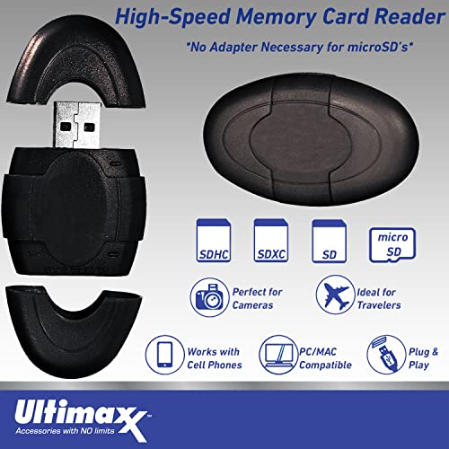 Ultimaxx Advanced OM System OM-1 Mirrorless Camera Bundle (Body Only) - Includes: 2X 128GB Extreme SDXC’s, V-Shaped Bracket, Universal Speedlite, Lightweight 60” Tripod & Much More (25pc Bundle)