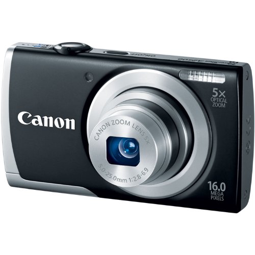 Canon PowerShot A2500 16.0 MP Digital Camera with 5X Optical Zoom and 720p HD Video Recording (Black)