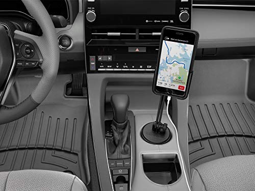 WeatherTech CupFone XL with Extension, Cell Phone Mount for Car, Universal with Black Plastic Knobs