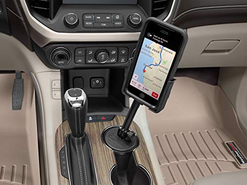 WeatherTech CupFone XL with Extension, Cell Phone Mount for Car, Universal with Black Plastic Knobs