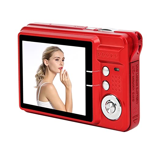 Vifemify 8X Zoom Card Digital Camera 5 MP 2.7in Display Maximum Support 32GB Memory Card Builtin Microphone Mini Digital Camera (red)