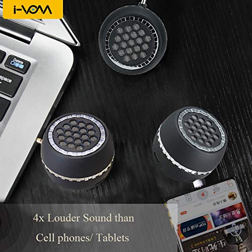 vomauxin Mini Portable Speaker, 3W Mobile Phone Speaker Line-in Speaker with Clear Bass 3.5mm AUX Audio Interface, Plug and Play for iPhone, iPad, iPod, Tablet, Smartphone