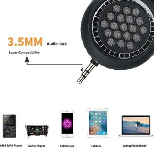 vomauxin Mini Portable Speaker, 3W Mobile Phone Speaker Line-in Speaker with Clear Bass 3.5mm AUX Audio Interface, Plug and Play for iPhone, iPad, iPod, Tablet, Smartphone