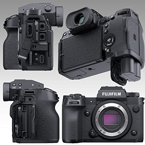 Ultimaxx Advanced FUJIFILM X-H2 Mirrorless Camera Bundle (Body Only) - Includes: 128GB Extreme Memory Card, 2X Spare Batteries, Universal Speedlite, Lightweight Tripod & Much More (25pc Bundle)