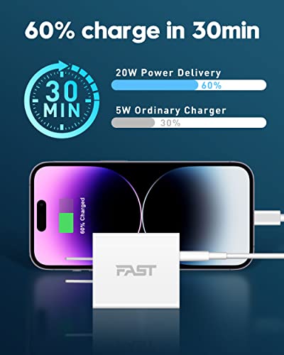 iPhone 14 13 Fast Charger [Apple MFi Certified], LUOSIKE 40W 2Port USB-C Car Charger + 20W USB C Wall Charger Block + 2 X 6FT Lightning Cable Fast Charging for iPhone 14 13 Pro Max Mini 12 11 XS, iPad