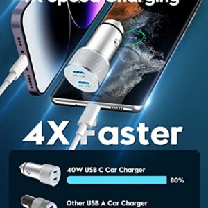 iPhone 14 13 Fast Charger [Apple MFi Certified], LUOSIKE 40W 2Port USB-C Car Charger + 20W USB C Wall Charger Block + 2 X 6FT Lightning Cable Fast Charging for iPhone 14 13 Pro Max Mini 12 11 XS, iPad