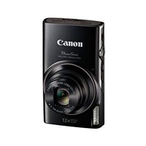 Canon PowerShot ELPH 360 Digital Camera w/ 12x Optical Zoom and Image Stabilization - Wi-Fi & NFC Enabled (Black) (Renewed)