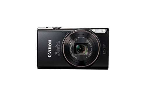 Canon PowerShot ELPH 360 Digital Camera w/ 12x Optical Zoom and Image Stabilization - Wi-Fi & NFC Enabled (Black) (Renewed)