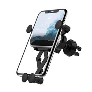 Phone Holder Mount for Car, Adjustable Durable Gravity Phone Holder for Air Vent with Clip, Compatible with 4-7" Mobile Phones, Devices, Fit for Most Cars, Car Accessories (Silver)
