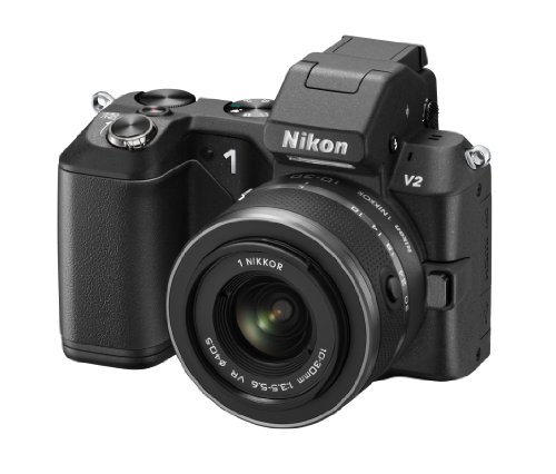 Nikon DSLR Nikon 1 V2 Double lens kit Black N1V2WLKBK - International Version (No Warranty)