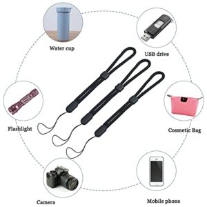 5PCS Wrist lanyard, 8.8 inch Hand Wrist Strap Lanyard, Adjustable Nylon Wristlet Straps for Cell Phone, Camera, GoPro, PSP, USB Flash Drives, Flashlight (Black)